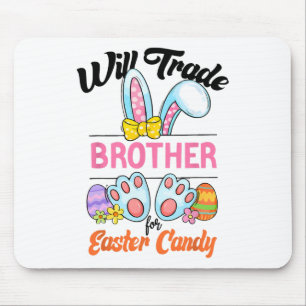 Lustige Kinder Eier werden Bruder gegen Ostern Süß Mousepad