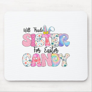 Lustige Kinder Eier werden Schwester gegen Ostern Mousepad