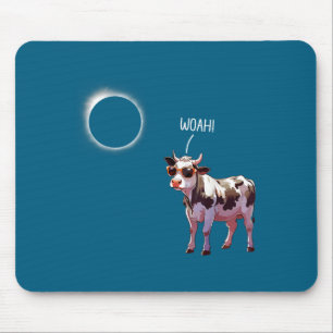 Lustige Kinder Kuh Sonnenfinsternis Bauer Vater Mousepad