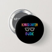 Lustige Kinder Regenbogen Zurück zur Schule Hallo Button (Vorne & Hinten)