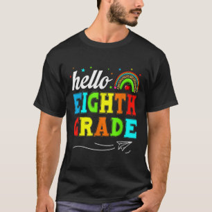 Lustige Kinder Schüler Hallo 8. Klasse Lustiger Le T-Shirt