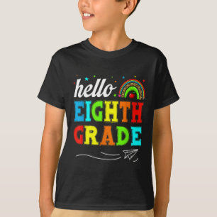 Lustige Kinder Schüler Hallo 8. Klasse Lustiger Le T-Shirt