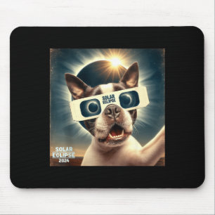 Lustige Kinder Selfie Boston Terrier Damen Herren Mousepad