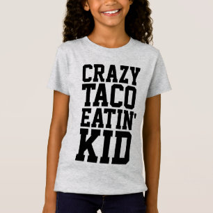 LUSTIGE KINDER VERRÜCKTE TACO-ESSENDE KIND T-SHIRT