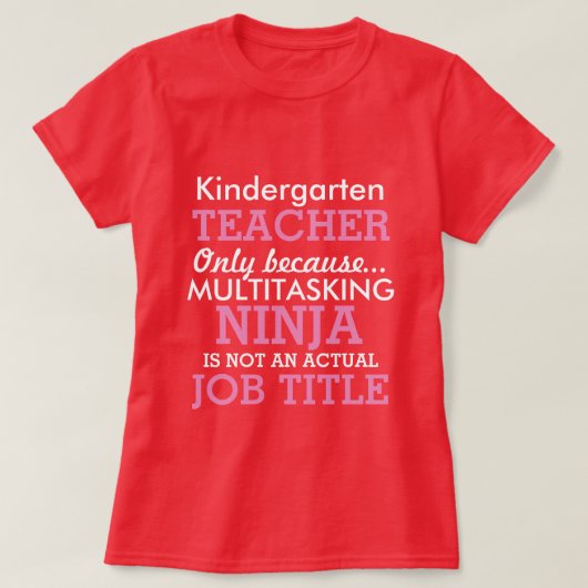 Lustige Kindergarten-Schullehrer-Anerkennung T-Shirt (Design vorne)