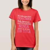 Lustige Kindergarten-Schullehrer-Anerkennung T-Shirt (Vorderseite)