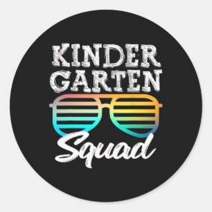 Lustige Kindergarten-Squad-Sungles lustige Kinder Runder Aufkleber