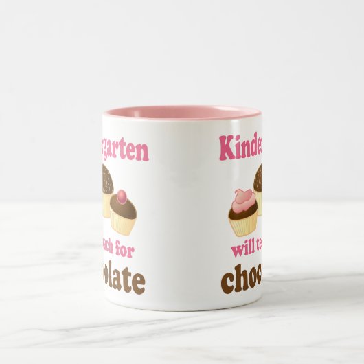 Lustige Kindergärtnerin-Tasse Zweifarbige Tasse (Mittel)