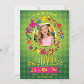 Lustige Kindergeburtstagseinladung – Doodle-Party Einladung