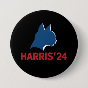 Lustige kinderlose Katzenlady für Zitat 2024 Button