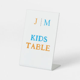 Lustige Kindertisch-Hochzeit Sockelschild