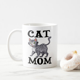 Lustige Kitty-Geschenk-Tabbygraue Katze Cartoon-Ka Kaffeetasse