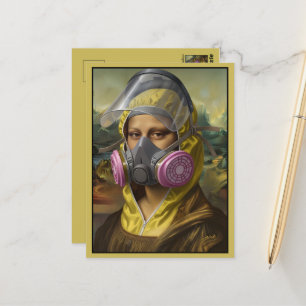 Lustige klassische Kunstparodie Postkarte