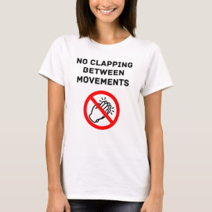 Lustige klassische Musik Regel KEIN KLATSCHEN Schw T-Shirt