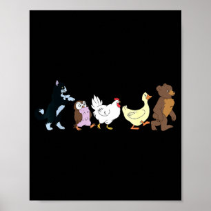 Lustige kleine Bär Geburtstagsgrafik Y2k Bärenlieb Poster