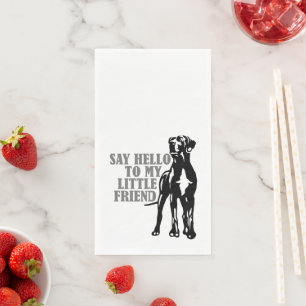 Lustige kleine Dogge Papier-Gästetücher Serviette