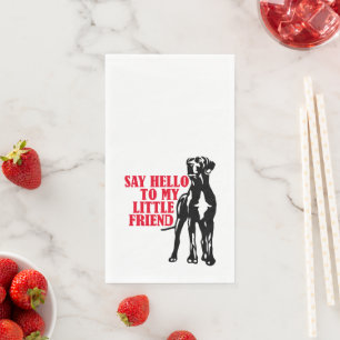 Lustige kleine Dogge Papier Gästetücher Serviette