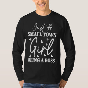 Lustige kleine Stadt Frauen kleiner Stadtchef Land T-Shirt