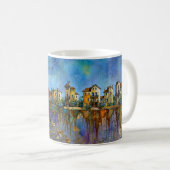 lustige kleine Stadt Kaffeetasse (VorderseiteRechts)