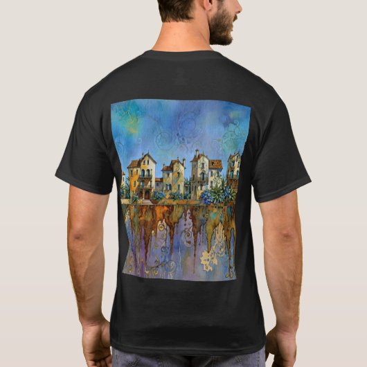 lustige kleine Stadt T-Shirt (Rückseite)
