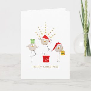 Lustige kleine wunderliche Vögel Weihnachten