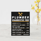 Lustige Klempner-Diagnosegebühr Karte (Gelbe Blume)
