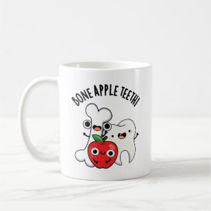 Lustige Knochen Apfel Zähne Bona Appetit Wortspiel Kaffeetasse