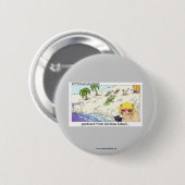 Lustige Knöpfe: Katzen von der Catalina-Insel Button (Vorne & Hinten)