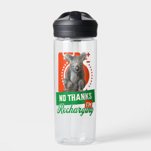 Lustige Koala-Einzelgänger-Stimmung beim Aufladen Trinkflasche