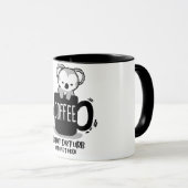 Lustige Koala-Kaffeetasse Tasse (VorderseiteRechts)