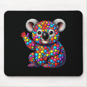 Lustige Koala-Liebhaber Polka-Punkte Glücklicher P Mousepad