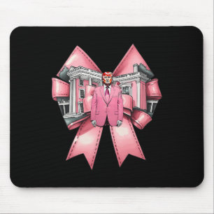 Lustige Kokette Bogen Trump Rosa Herz Valentinstag Mousepad
