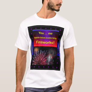 Lustige kokette Feuerwerke, 4. von Juli T-Shirt