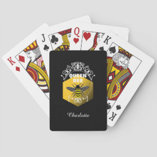 Lustige Königin Biene Vintage inspirierte moderne Spielkarten