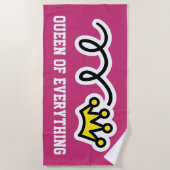 Lustige Königin von alles Badetuchgeschenk für sie Strandtuch (Vorderseite)