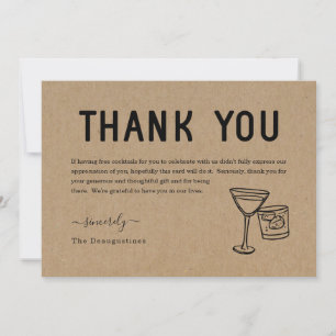 Lustige kostenlose Cocktails Dankeskarten Dankeskarte