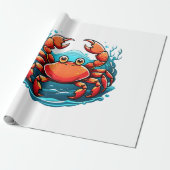 lustige Krabbe Geschenkpapier (Ungerollt)