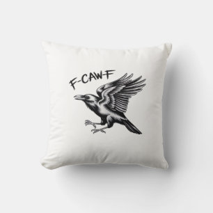 Lustige Krähe F-Caw-F Essential Minimal Sauber Kissen