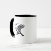 Lustige Krähe F-Caw-F Essential Minimal Sauber Tasse (Vorderseite Links)