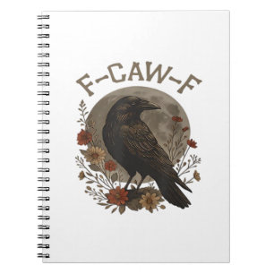 Lustige Krähe F-Caw-F Humor Gothic Essential Trend Notizblock
