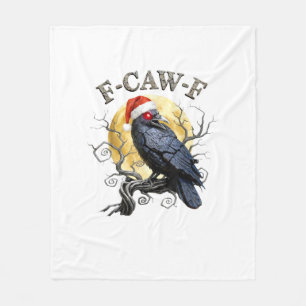Lustige Krähe F-Caw-F Vogel Gothic-Weihnachten San Fleecedecke