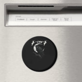 Lustige Krähe Retro-Klassiker-Stil Magnet (In Situ (Geschirrspüler))