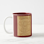 Lustige Krake Zweifarbige Tasse (Links)