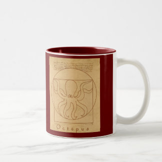 Lustige Krake Zweifarbige Tasse