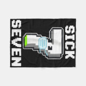 Lustige kranke Sieben Pixel Meme Halloween-Kostüm  Fleecedecke (Vorderseite (Horizontal))