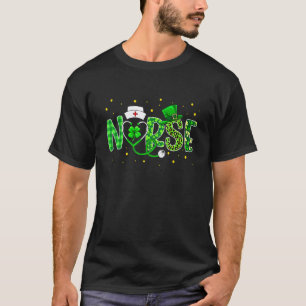 Lustige Krankenpflegejobs St. Patrick Tag Leopard T-Shirt