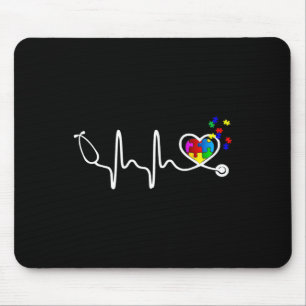 Lustige Krankenpfleger-Autismus-Puzzle-Stethoskop  Mousepad