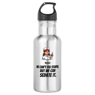 Lustige Krankenpfleger Edelstahl-Wasserflasche  Edelstahlflasche