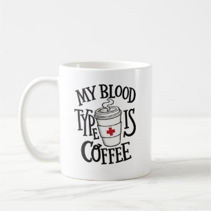 Lustige Krankenpfleger-Kaffeetasse – Mein Bluttyp  Kaffeetasse