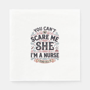 Lustige Krankenschwester erschreckt mich Vintage-H Serviette